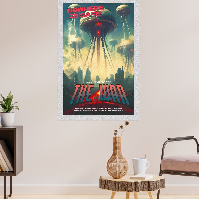 Retro Alien Sci-Fi Movie Inspired Wall Poster (Sala de Estar 3)