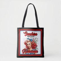 Retro Americano Pinup_ Sunshine Mixed Tote Bag