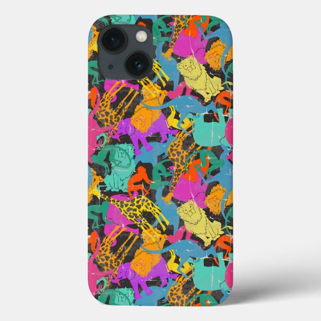Retro Animal Silhouettes Pattern (Verso)