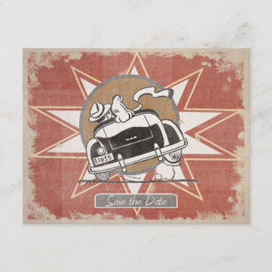 Retro Antigo Carro Salve o Anúncio de Data