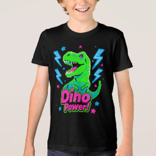 Retro Arcade Dino Power Pixel T-Rex