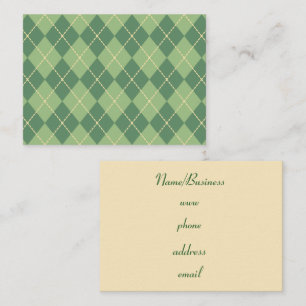 Retro Argyle Cartão de visita