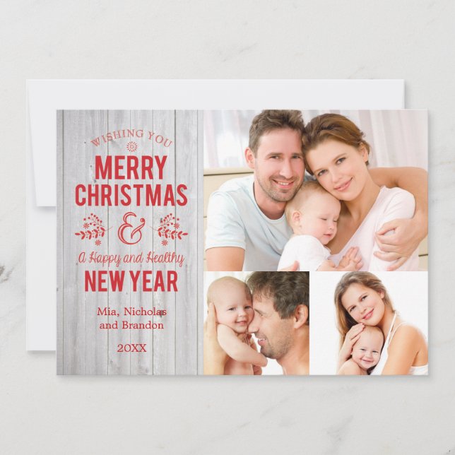 Retro assine dentro o cartão de madeira rústico do (Frente)