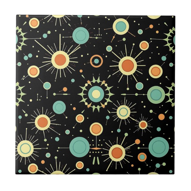 Retro Atomic Starburst Midcentury Pattern (Frente)