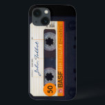 Retro Audio tape Name 50th Birthday Iphone Case 1<br><div class="desc">Old audio cassette to personalize with your name. 50th Birthday Iphone case.</div>