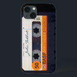 Retro Audio tape Name 50th Birthday Iphone Case 1<br><div class="desc">Old audio cassette to personalize with your name. 50th Birthday Iphone case.</div>