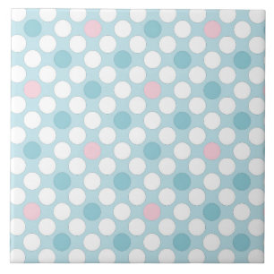 Retro azul-rosa branco do Bolinhas