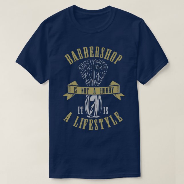 RETRO BARBERSHOP ESTILO DE VIDA T CAMISA TUBADOR H (Frente do Design)