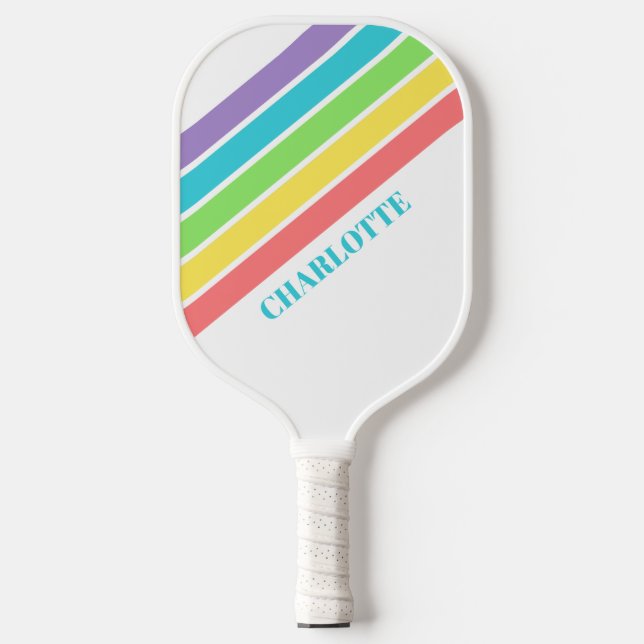 Retro Be Happy Pickleball Rainbow Aniversário (Front)
