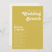 Retro Beach | Convite Dourado Brunch