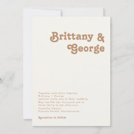 Retro Beach | Convite Para Casamento De Marfim