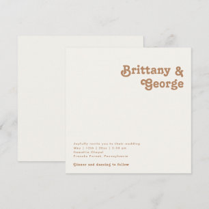 Retro Beach Convite Para Casamento Na Praça De