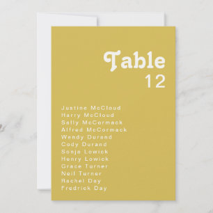 Retro Beach Gráfico de números de tabela Dourada