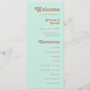 Retro Beach Programa Casamento Aqua