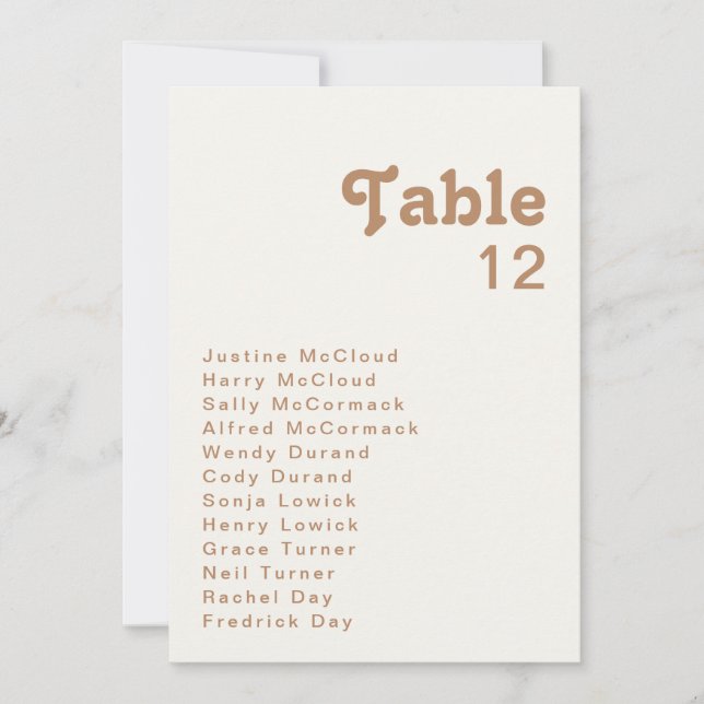 Retro Beach | Quadro de números de marfim (Frente)