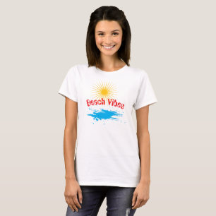 Retro Beach Vibes – Camiseta de Verão de Sol e Oce