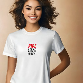 Retro bike Girl Irony black red