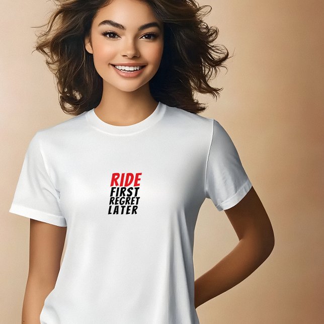 Retro bike Girl Irony black red (This tee is the *perfect* way to celebrate her love of bikes!)