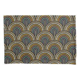 Retro Boho Arc Art Deco Pillow Case