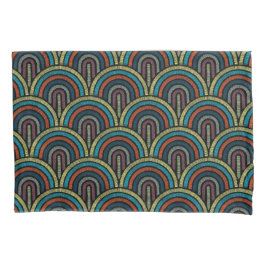 Retro Boho Arc Art Deco Pillow Case