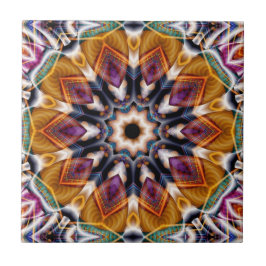 Retro Boho Bohemian Hippie Trippy Rosette Mandala