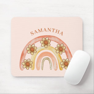 Retro Boho Nome do Arco-Íris Mousepad