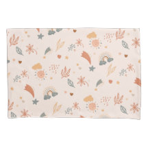 Retro Boho Watercolor Arco-Íris Neutro