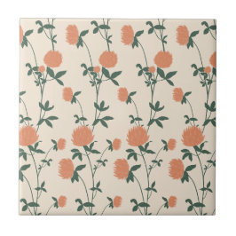 Retro Botanical Meadow Clover | Sunbaked Clay