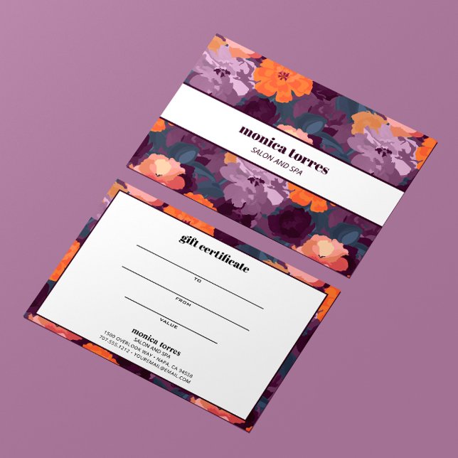 Retro Burgundy Orange Purple Business (Criador carregado)