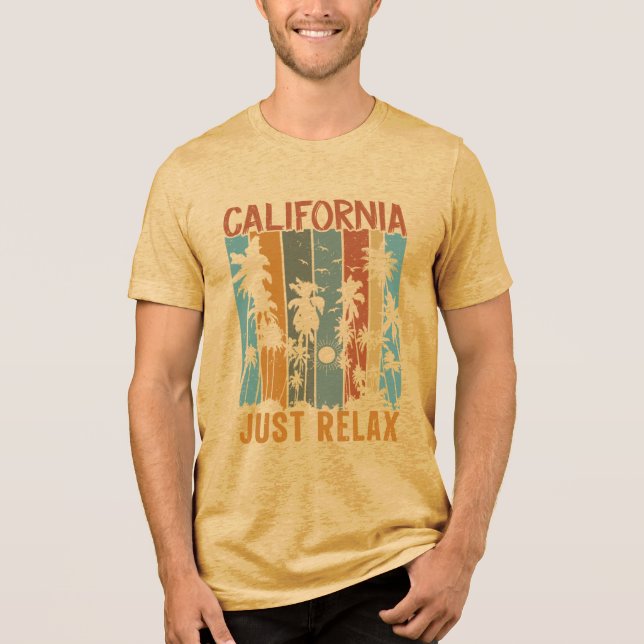 Retro California Apenas relaxe Palm Trees Sunset V (Frente)