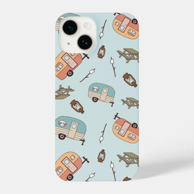 Retro Camper iPhone 14 Case – Vintage  (Verso)