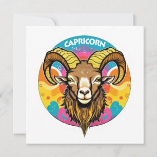 Retrô Capricórnio Psíquico Zodiac Bode Dez Jan