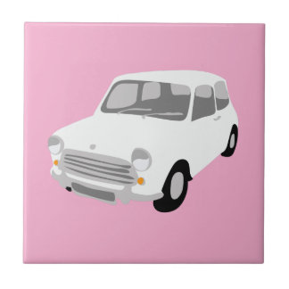 Retro Car Pink and White Tile