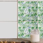 Retro Charleston Summer Pattern | Monograma<br><div class="desc">Design apresenta um padrão alover de uma cena retrorada de Charleston no estilo de design de cor d'água de tendência, com seu nome ou escolha de personalização. Essas matizes ricas e naturais se misturam perfeitamente para criar uma atmosfera de elegância rústica e charme vibrante. Obtenha alguns azulejos de sotaque modernos...</div>