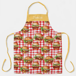 Retro Cheeseburger Personalized Name