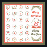 RETRO CHRISTMAS ADVENENT CALENDAR 2023 POSTER<br><div class="desc">🎅 Elevem o entusiasmo da temporada de festas com o nosso POSTER de CONTAGEM DE NATAL CUTE! 🎄 trazer a magia do Natal para a sua casa com este charmoso e interativo poster desenhado para adicionar um talento festivo ao seu espaço. Feito com ilustrações adoráveis de temas de férias, esta...</div>
