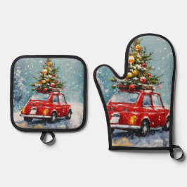 Retro Christmas Cozy Van