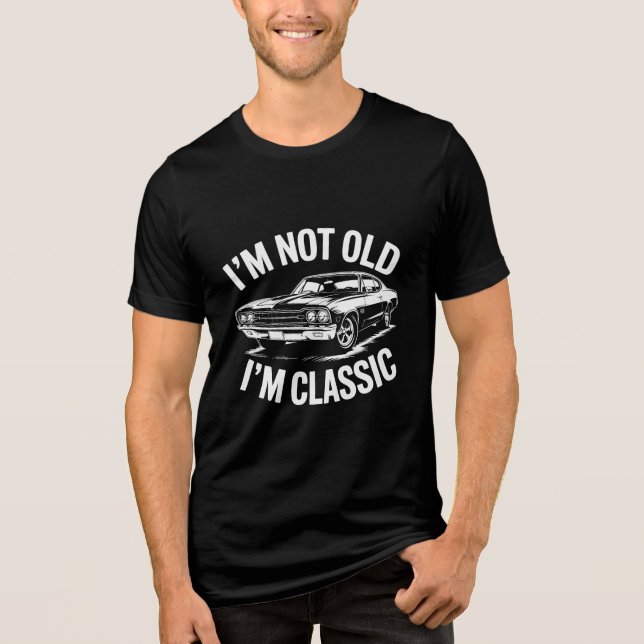 Retro Classic Car Illustration Older Men Birthday  (Frente)