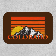 Retro Colorado Rocky Mountain Sunset