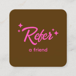 Retro Consulte um Cartão de Referência de Amigo
