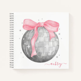 Retro Coquete Bola de Discoteca Prata Fita Rosa