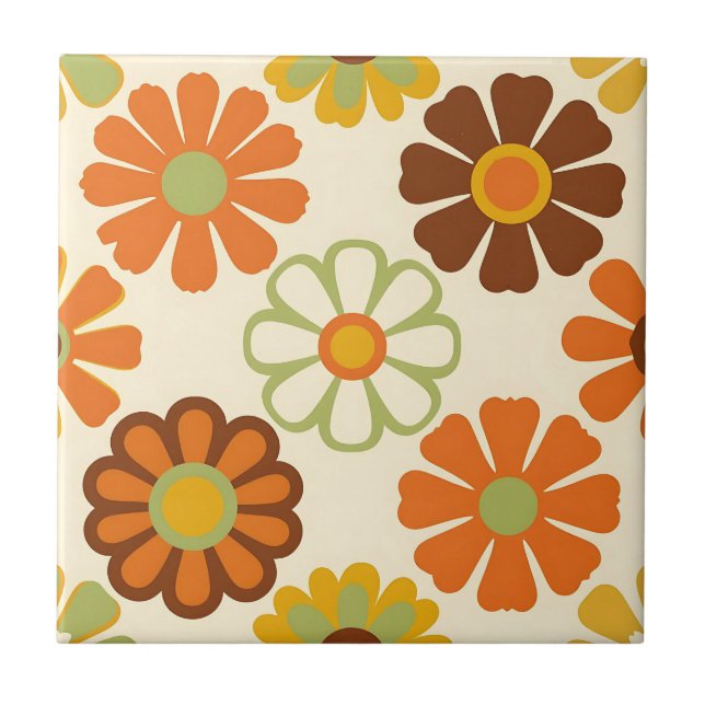 Retro Daisy Floral Pattern (Frente)