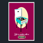 Retro Dansette record player Pop Art poster<br><div class="desc">Retro record player Pop Art poster</div>