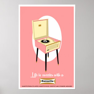Retro Dansette - Retron Pop Art poster