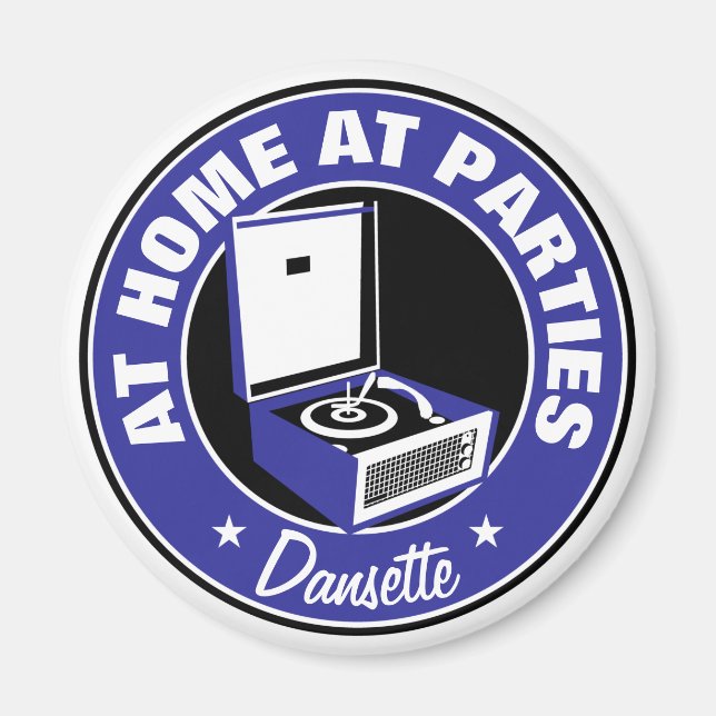 Retro Dansette Vintage Imã de geladeira do player (Frente)