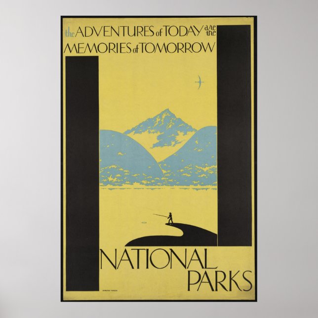 Retro de anúncio de Poster de Parques Nacionais (Frente)