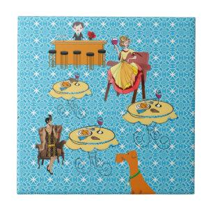 Retro de Azulejo cerâmico