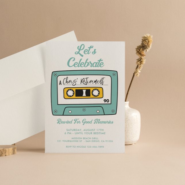 retro de diversão de convite de festas de aposenta (Criador carregado)