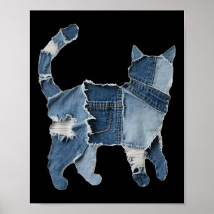Retro Divertido Remendo de Denim Impressão de Anim