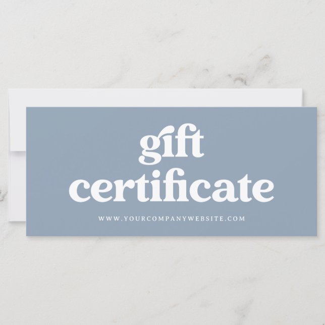 Retro e Boho Dusty Blue | Certificado de oferta (Frente)